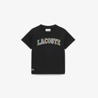 刺繍入りコットンTシャツ
