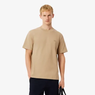 メンズ リブネック プチピケ Tシャツ