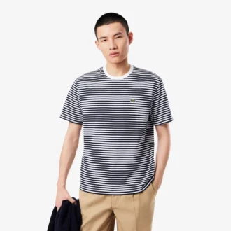 メンズ ストライプ ヘビーコットン Tシャツ