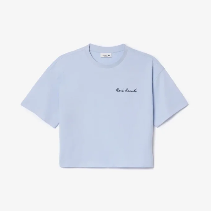 レディース リラックスフィット ブランドロゴ入りコットンTシャツ