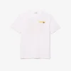 メンズ ウォッシュ加工 オンブラプリント Tシャツ