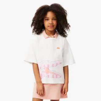 クロコダイルプリントコットンTシャツ