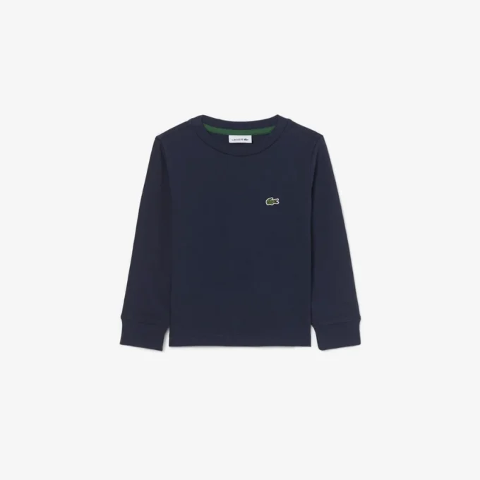 キッズ用長袖コットンTシャツ