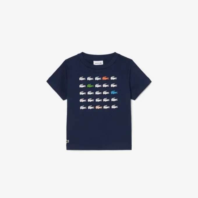 クロコダイルプリントコットンTシャツ