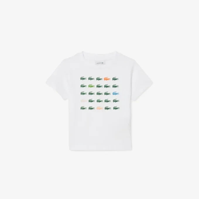 クロコダイルプリントコットンTシャツ
