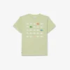 クロコダイルプリントコットンTシャツ