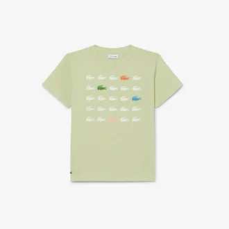 クロコダイルプリントコットンTシャツ