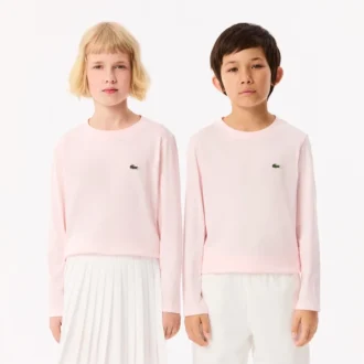 キッズ用長袖コットンTシャツ