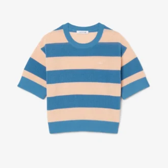ストライプメッシュニットTシャツ