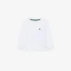 キッズ用長袖コットンTシャツ