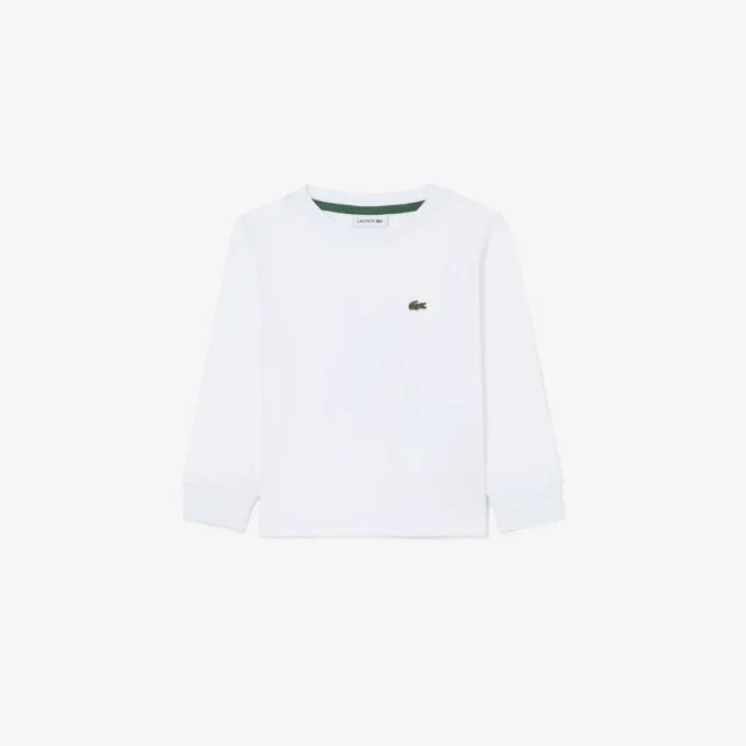 キッズ用長袖コットンTシャツ
