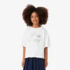 ガールズ用 オーバーサイズプリントコットンTシャツ