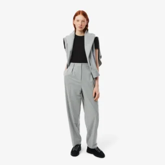 レディース スリムフィット リブ編みコットンTシャツ レディース スリムフィット リブ編みコットンTシャツ