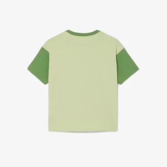 コントラストトリム コットンTシャツ