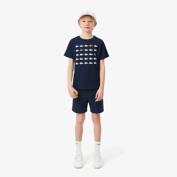 クロコダイルプリントコットンTシャツ