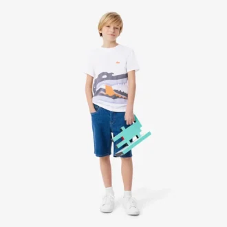 クロコダイルプリントコットンTシャツ