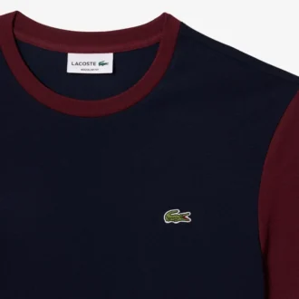 メンズ レギュラーフィット コットン カラーブロック Tシャツ