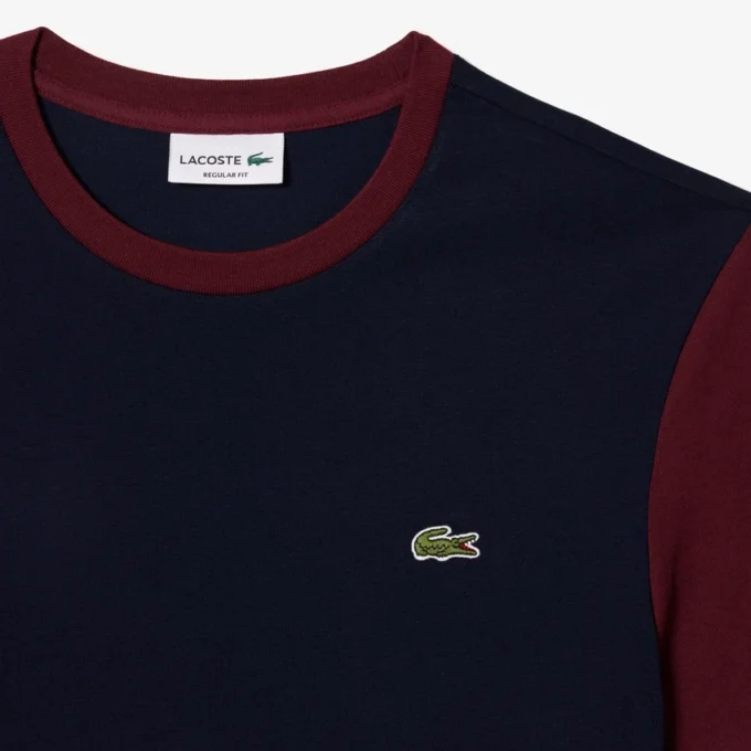 メンズ レギュラーフィット コットン カラーブロック Tシャツ メンズ レギュラーフィット コットン カラーブロック Tシャツ