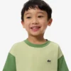 コントラストトリム コットンTシャツ