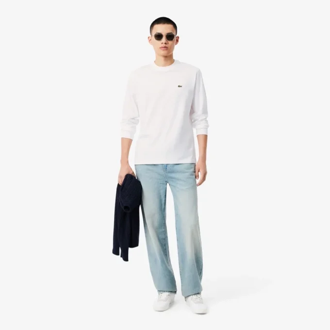 メンズ 長袖コットンTシャツ
