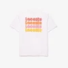 メンズ ウォッシュ加工 オンブラプリント Tシャツ