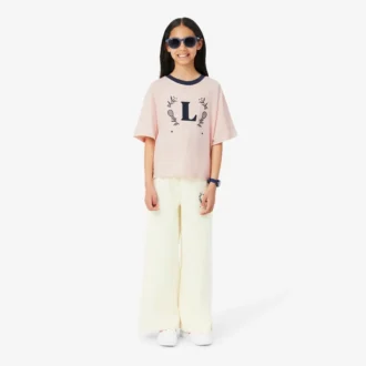 コントラストバッジ コットンTシャツ