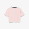 コントラストバッジ付きコットンTシャツ