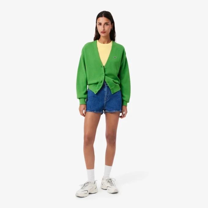 レディース スリムフィット リブ編みコットンTシャツ レディース スリムフィット リブ編みコットンTシャツ