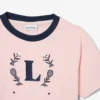 コントラストバッジ付きコットンTシャツ