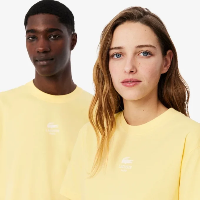 ユニセックス シグネチャープリント コットンTシャツ ユニセックス シグネチャープリント コットンTシャツ
