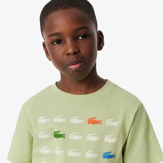 クロコダイルプリントコットンTシャツ