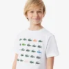 クロコダイルプリントコットンTシャツ