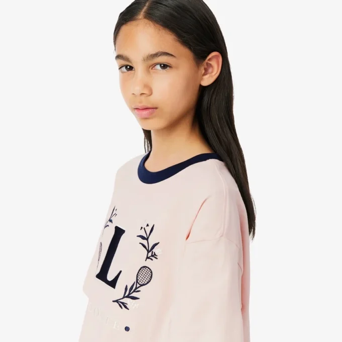 コントラストバッジ コットンTシャツ