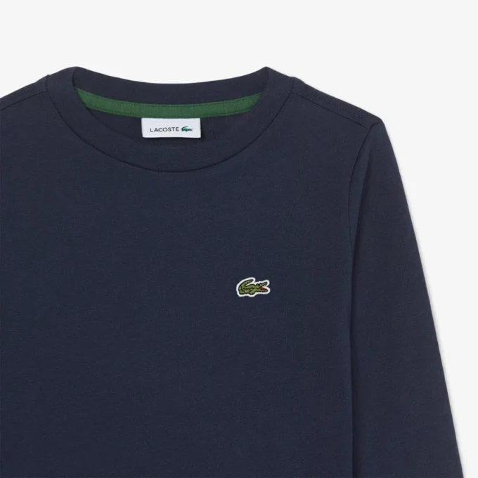 キッズ用長袖コットンTシャツ