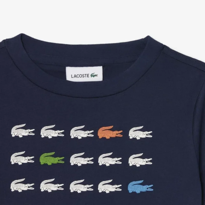 クロコダイルプリントコットンTシャツ