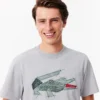 メンズ ヘビーコットン クロコダイル グラフィック Tシャツ メンズ ヘビーコットン クロコダイル グラフィック Tシャツ