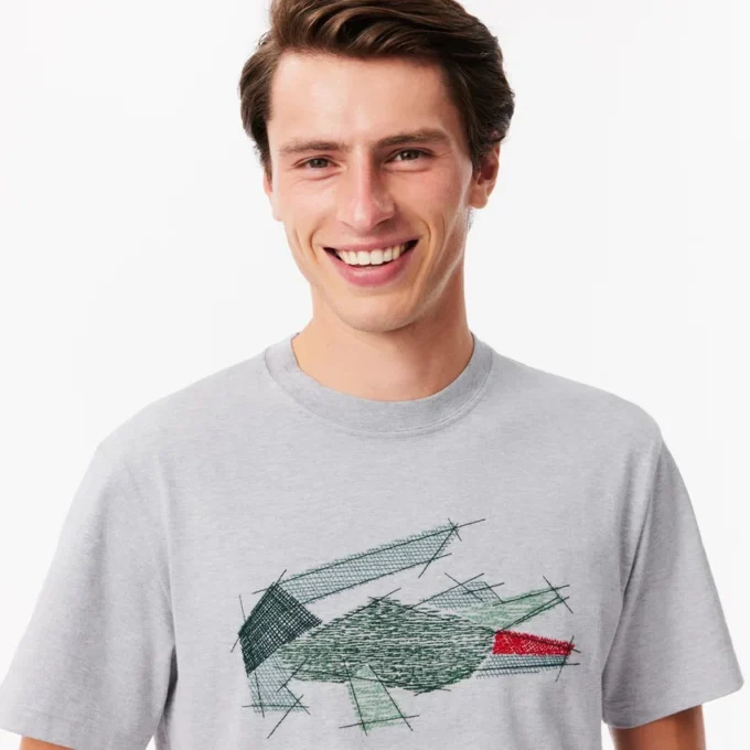 メンズ ヘビーコットン クロコダイル グラフィック Tシャツ メンズ ヘビーコットン クロコダイル グラフィック Tシャツ