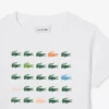 クロコダイルプリントコットンTシャツ