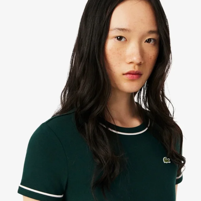 レディース コントラストトリム ジャージーTシャツ レディース コントラストトリム ジャージーTシャツ
