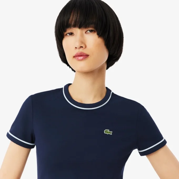 レディース コントラストトリム ジャージーTシャツ レディース コントラストトリム ジャージーTシャツ
