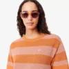 ストライプメッシュニットTシャツワンピース ストライプメッシュニットTシャツワンピース