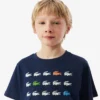 クロコダイルプリントコットンTシャツ