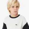 コントラストトリム コットンTシャツ