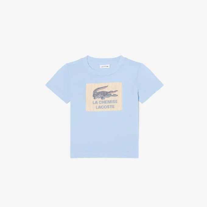バッジアクセントコットンTシャツ