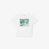 グラフィックプリントコットンTシャツ