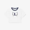 コントラストバッジ付きコットンTシャツ