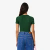 レディース スリムフィット リブ編みコットンTシャツ レディース スリムフィット リブ編みコットンTシャツ