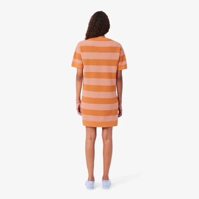 ストライプメッシュニットTシャツワンピース ストライプメッシュニットTシャツワンピース