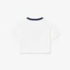 コントラストバッジ付きコットンTシャツ