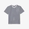 メンズ ストライプ ヘビーコットン Tシャツ メンズ ストライプ ヘビーコットン Tシャツ